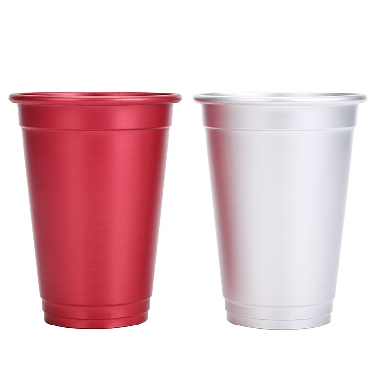 Cup-in-Cup Portable Recyclable Aluminum Glasses Camping Water Beer Juice Mug Hot Cold Drinks Coffee Cup