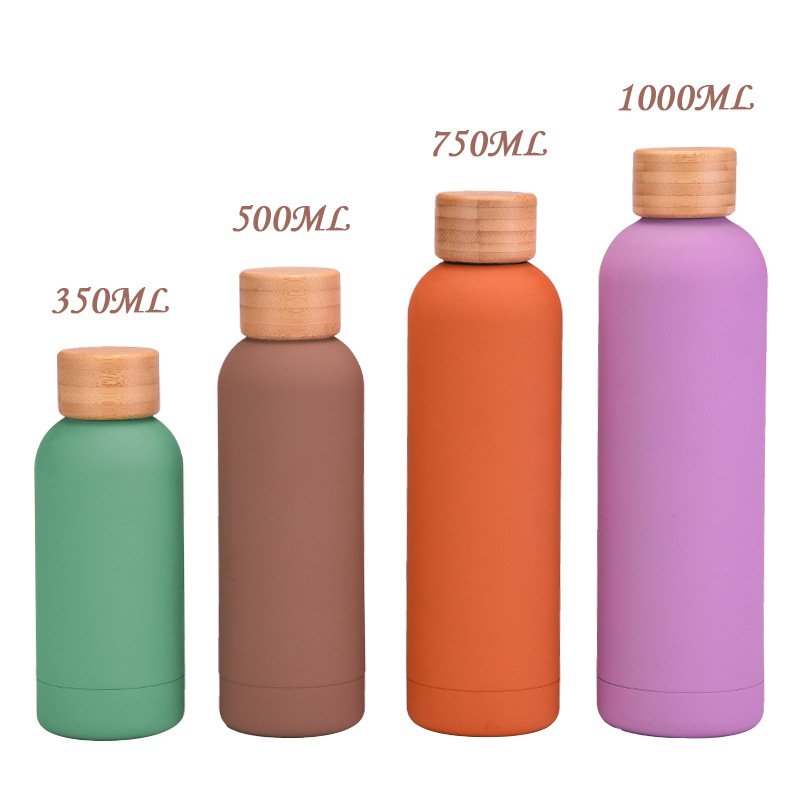 Rubber Painted Thermos Cup 500ml Double Wall Insulated Sports Water Bottle Stainless Steel Vacuum Flasks