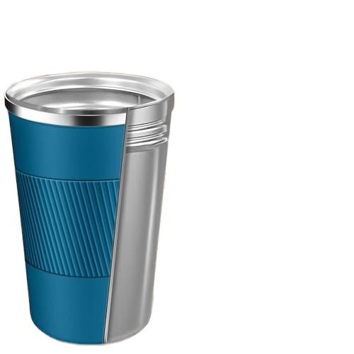 380ml/510ml Double Layer Food Grade Stainless Steel Coffee Mug with Non-Slip Box Car Thermos Travel Thermos