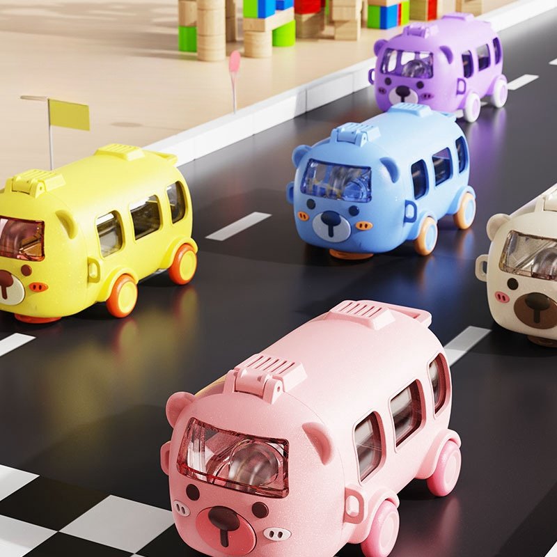 New Cute Children's Bus Cup Portable Straw Kids Water Bottle for Outdoor Activities Bus Cute Water Bottle