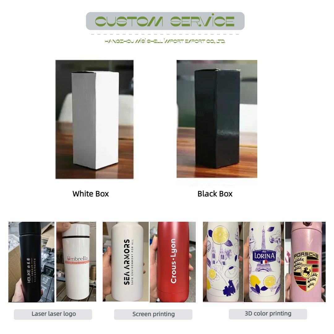 Customized Color 500ml Intelligent Vacuum Water Bottle Led 304 316 Smart Coffee Mugs Cup vacuum cupping therapy thermos