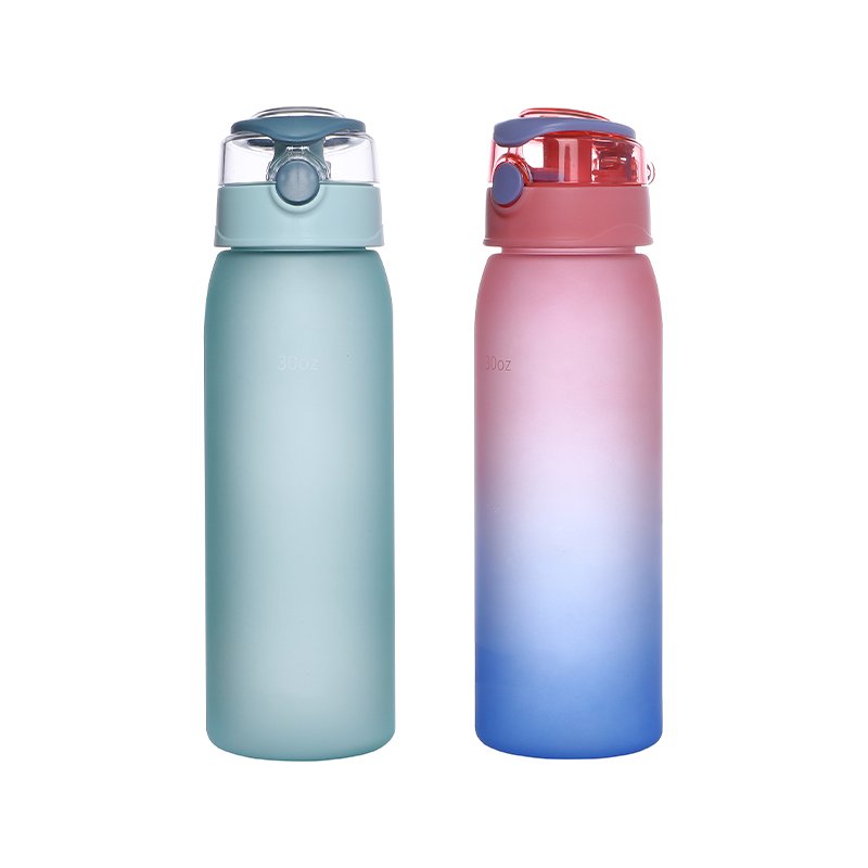 Hot Sale Trend 2024 900ml Personalized Gym And Outdoor Plastic Frosted Sports Water Bottles