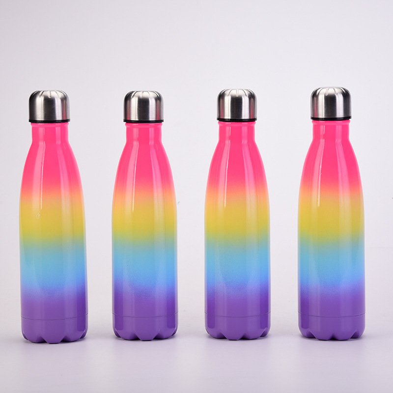Sublimation Blanks Bottle Custom Logo Sport Sublimation cola shape Thermos Vacuum Flasks Eco Friendly Insulated Water Bottle