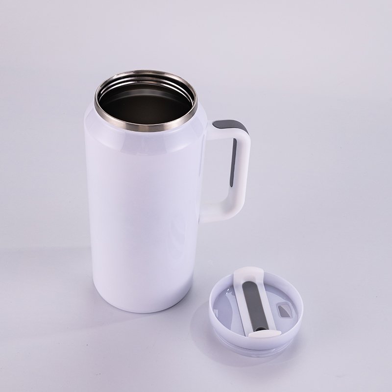 USA Warehouse New RTS 64OZ Sublimation Blanks Sport Tumbler Large Size Stainless Steel Travel Tumbler with Handle Outdoor Mug