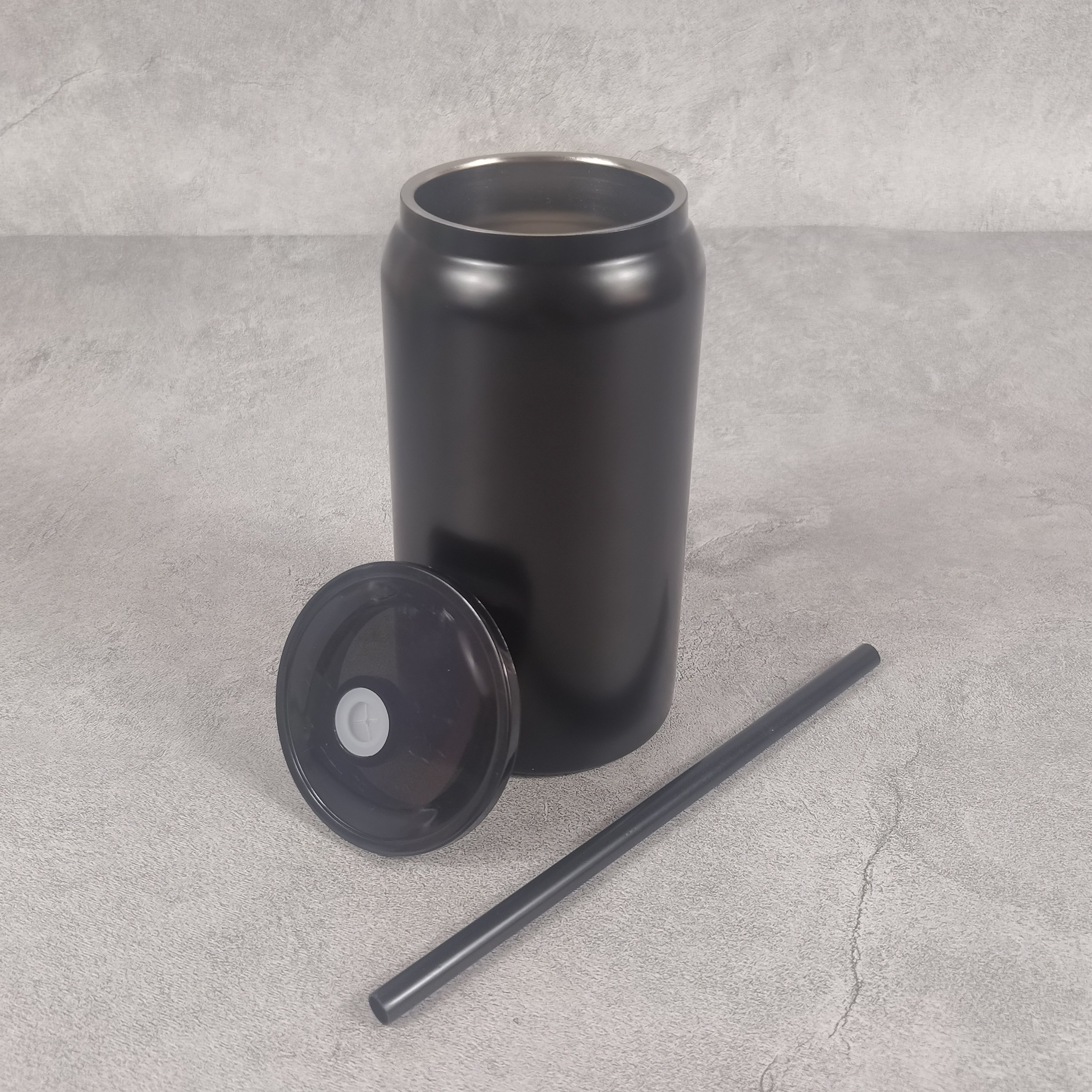 US warehouse 16oz sublimation macaron candy color matte metal can tumbler mug stainless steel vacuum insulated can cup for vinyl