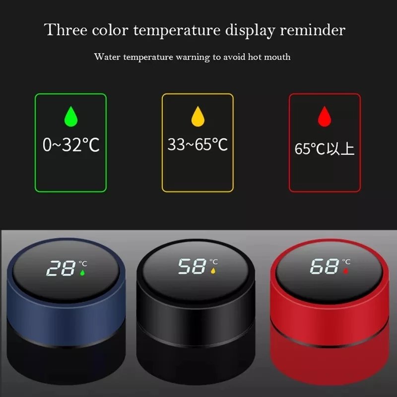 500 ml Digital Thermos Cup Intelligent Temperature Display Water Bottle Heat Preservation Vacuum Thermos Flask For Coffee Tea