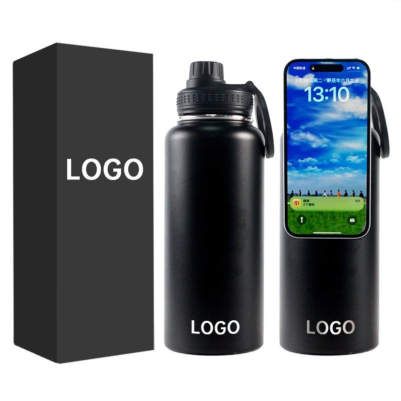 New Design Sports Unique Gifts Vacuum Flasks Thermoses Custom Logo Magnet Water Bottle with Magnetic Phone Holder Stainless