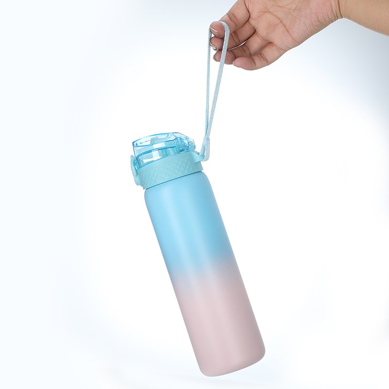 500ml 20oz Stainless Steel Double Wall Water Bottle Thermos Portable Vacuum Flask Sport cup With Straw