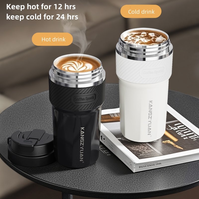 Custom 316 Stainless Steel Double Wall Insulated Coffee Cups Office Outdoor Travel Vacuum Coffee Mug Cup With Lids