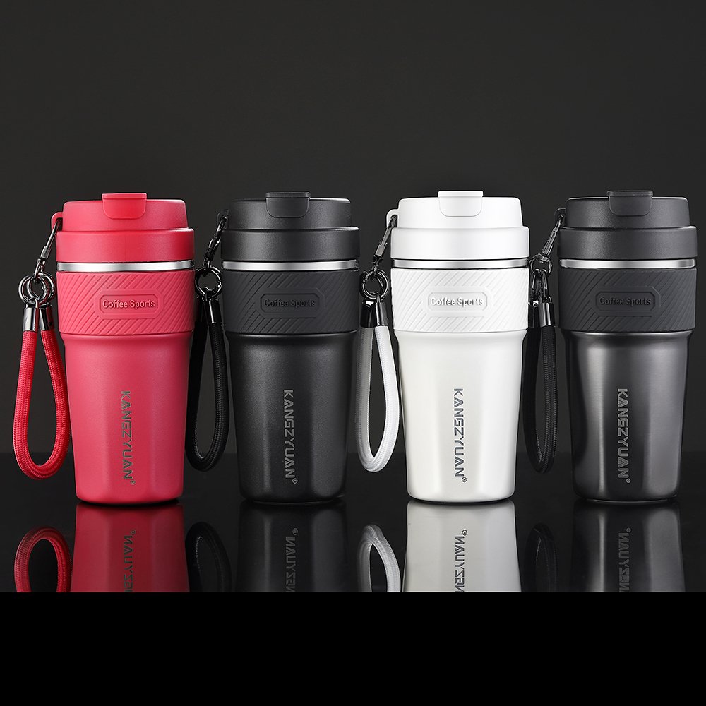 Custom 316 Stainless Steel Double Wall Insulated Coffee Cups Office Outdoor Travel Vacuum Coffee Mug Cup With Lids
