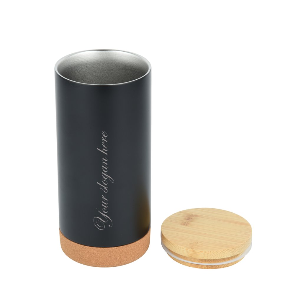 New Arrival Stainless Steel 500ml Vacuum Thermal Insulated Outdoor Sports Cola Water Bottle With Bamboo base