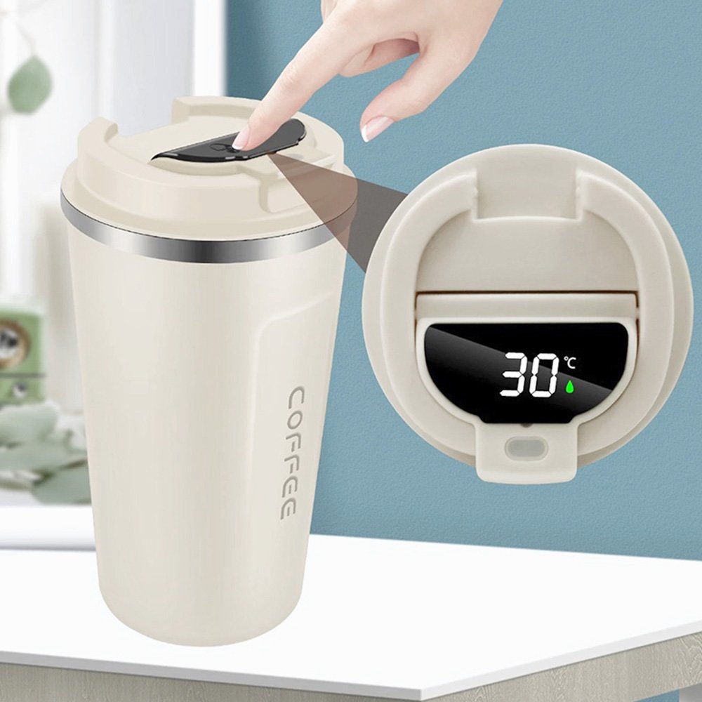 Wholesale Stainless Steel Double-Wall Thermos Cup Smart Mug with LED Digital Display and Lid Coffee Temperature Tumbler
