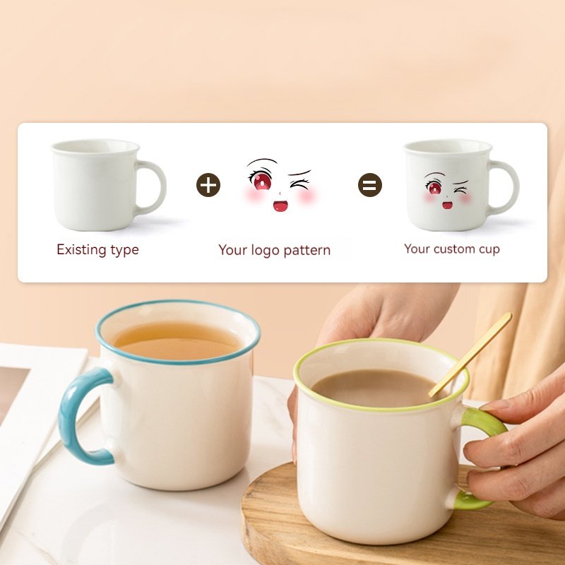 custom logo white 350ml 11oz eco-friendly dining room Printed sublimation coffee mug cup ceramic mugs for Business gifts