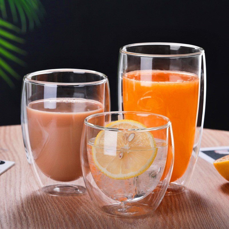 YML factory wholesale high temperature resistance double layer anti-scald glasses tea cup coffee mug home milk cup