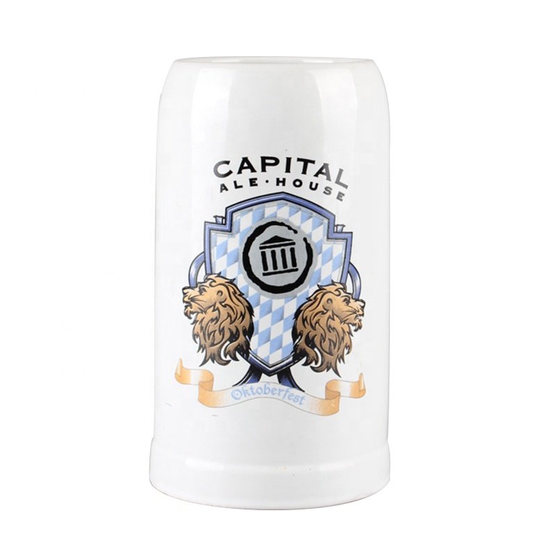 Custom oktoberfest mugs ceramic beer stein beer mug 1 liter