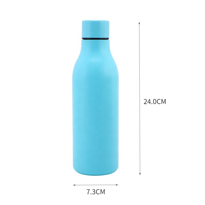 Beauchy 18oz 550ml Geometry Pattern Middle Mouth Sport Stainless Steel Double Wall Insulated Water Bottle with Custom logo