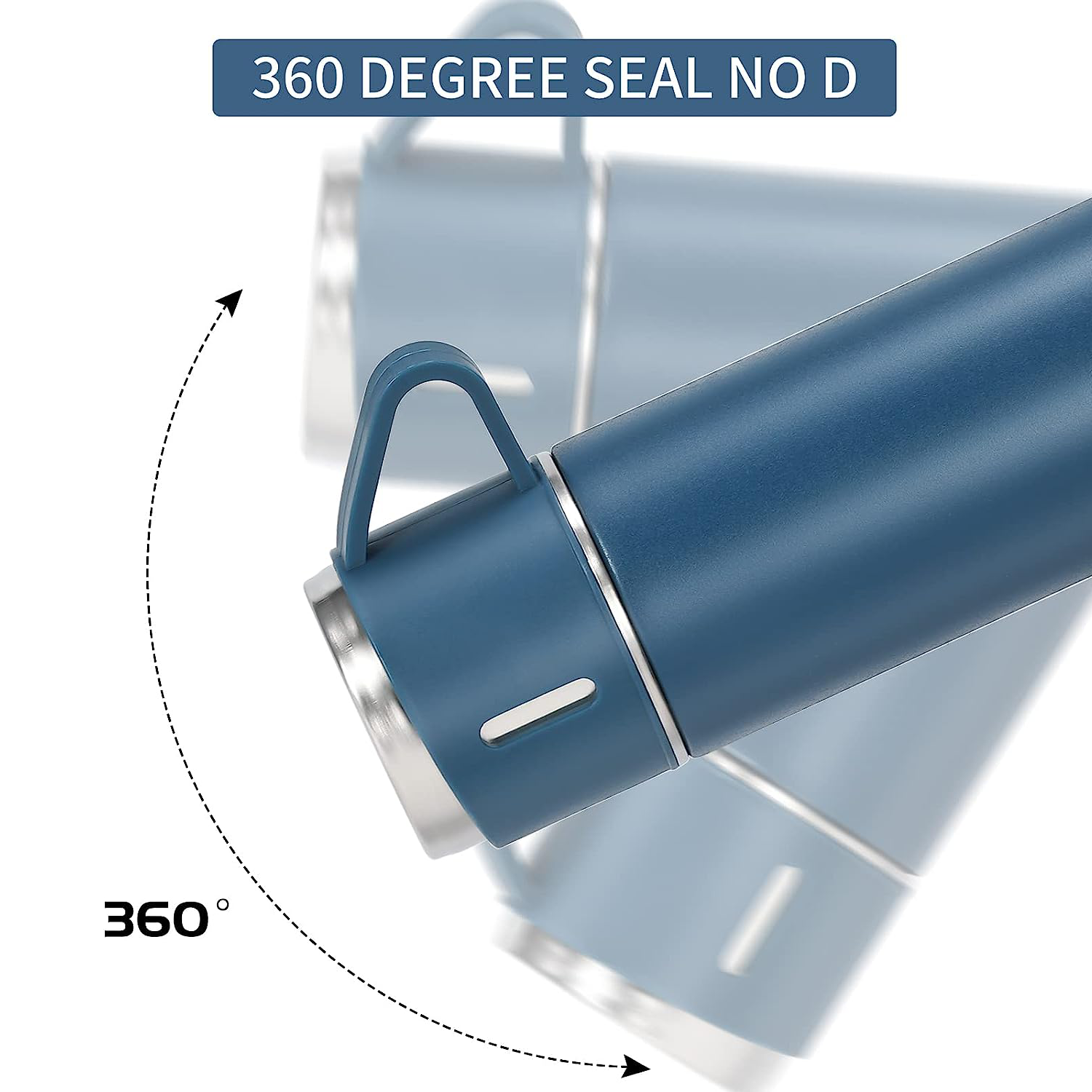 New Design Stainless Steel coffee mug Thermo 500ml/17oz water bottle vacuum flask mug gift box set with three cup