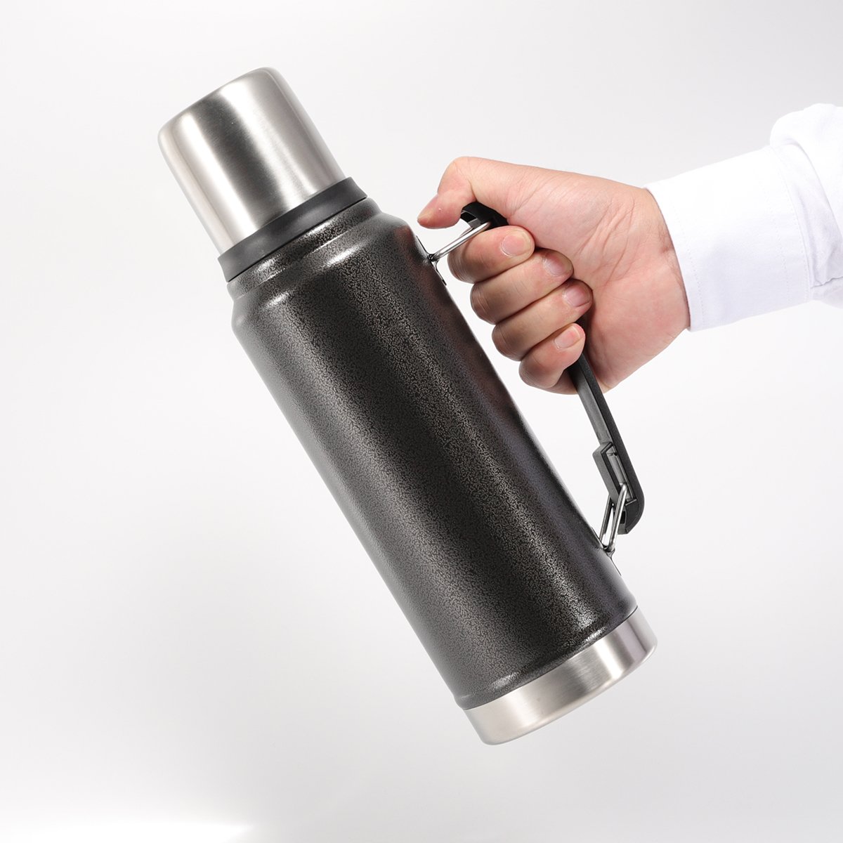 Outdoor thermos 750ml 1000ml 1200ml water bottle double wall stainless steel vacuum flask with handle