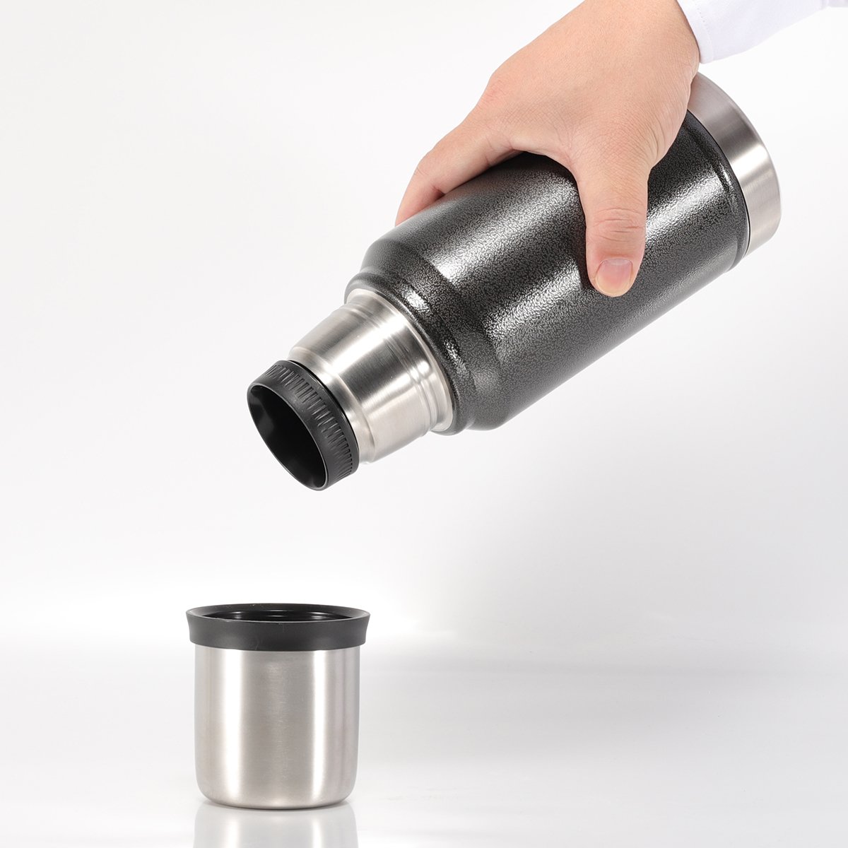 Outdoor thermos 750ml 1000ml 1200ml water bottle double wall stainless steel vacuum flask with handle