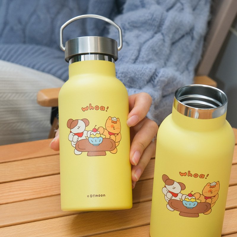 Baby Products Customized Stainless Steel Double walled Stainless Steel insulated Kids Water Bottles BPA FREE WCute 3D design