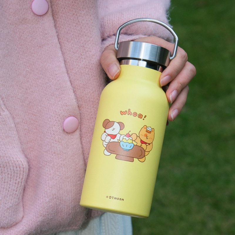 Baby Products Customized Stainless Steel Double walled Stainless Steel insulated Kids Water Bottles BPA FREE WCute 3D design