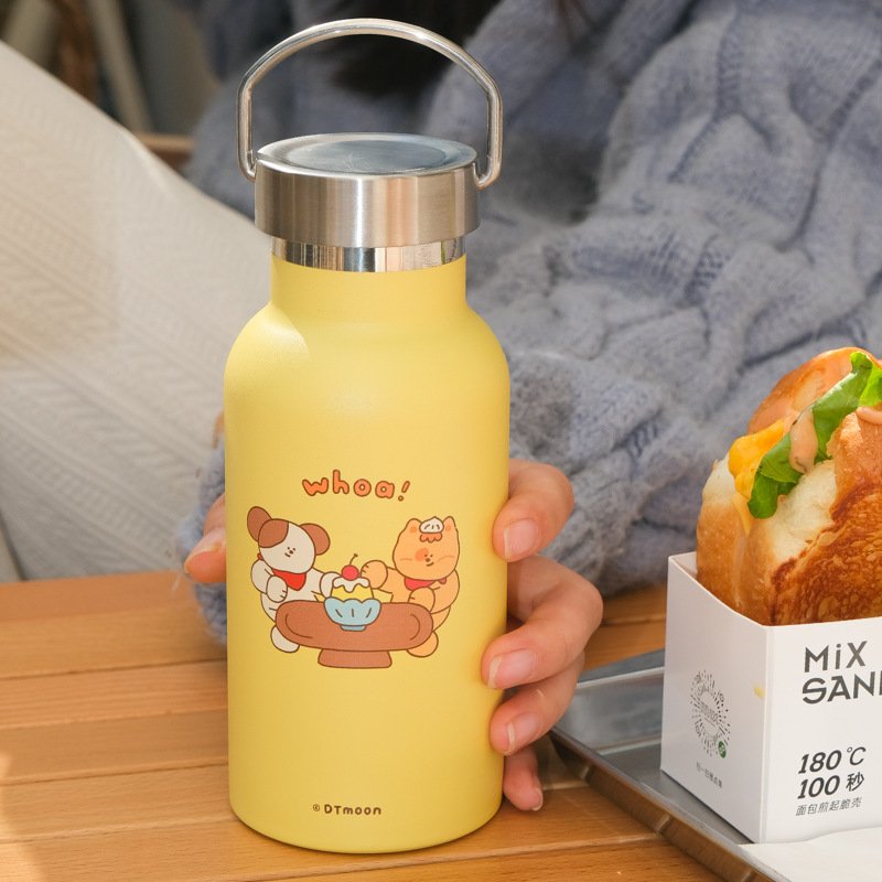 Baby Products Customized Stainless Steel Double walled Stainless Steel insulated Kids Water Bottles BPA FREE WCute 3D design