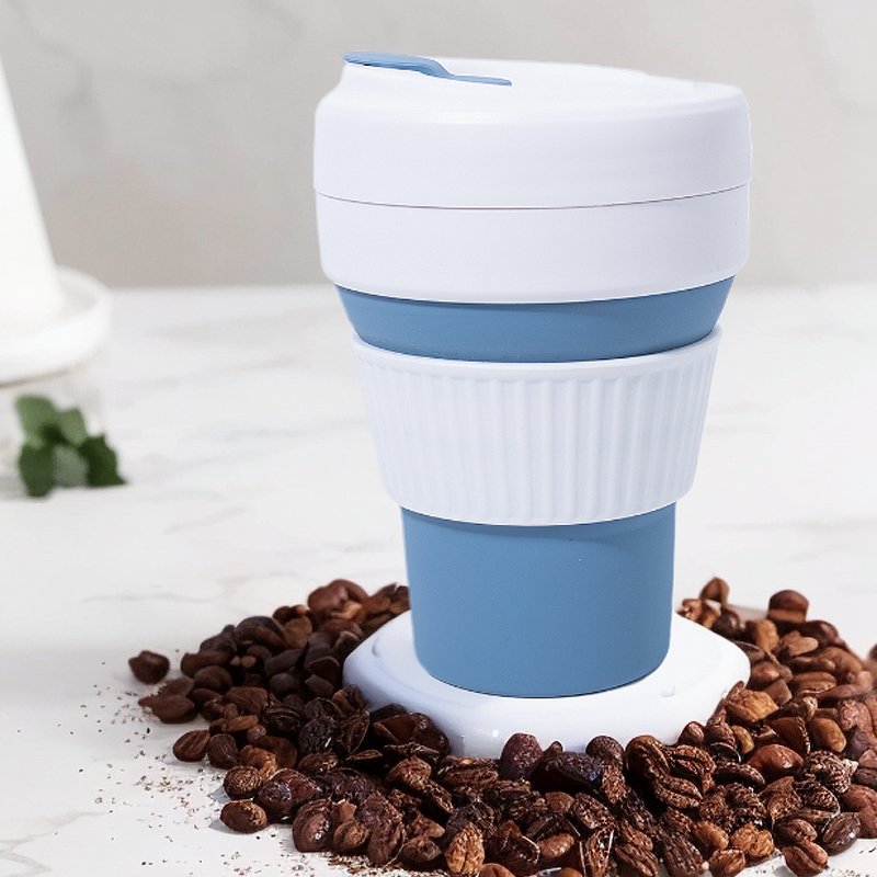 Customizable Portable Travel Coffee Cup Custom Foldable Outdoor High Quality Food Grade Silicone Water Bottle
