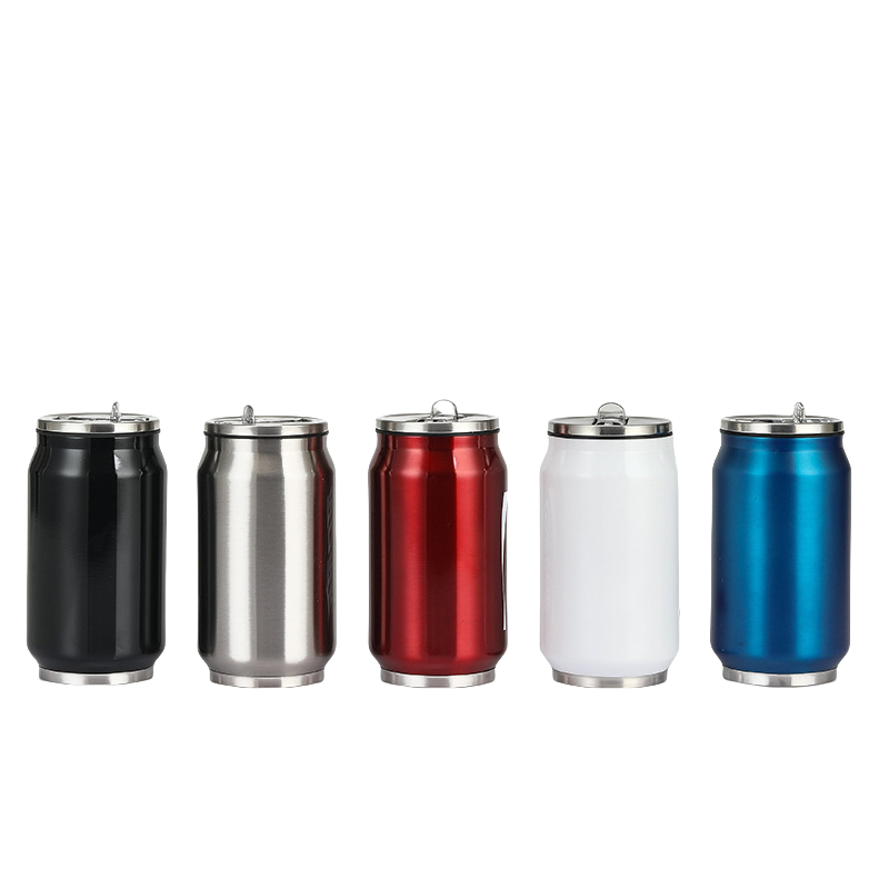 GZYSL 500ML Double Wall Stainless Steel Vacuum Flasks Blank White Sublimation Cola Cans Water Bottle Straight Cup Tumblers