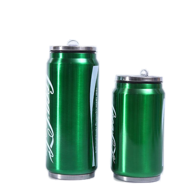 GZYSL 500ML Double Wall Stainless Steel Vacuum Flasks Blank White Sublimation Cola Cans Water Bottle Straight Cup Tumblers