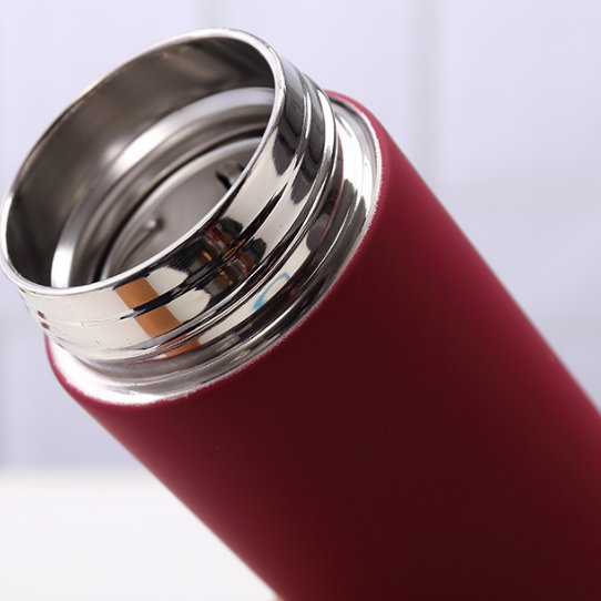 15oz/450ml Soft Touch Thermos with Infuser Double Wall Insulated Vacuum Tea Flask Stainless Steel Custom Water Bottle Tea Flask