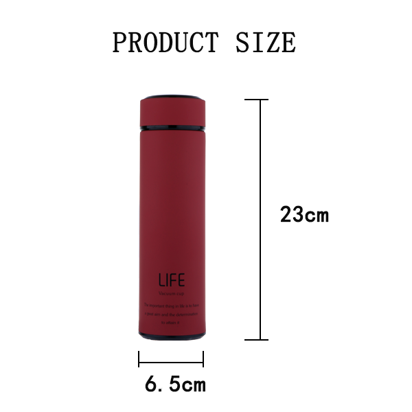 15oz/450ml Soft Touch Thermos with Infuser Double Wall Insulated Vacuum Tea Flask Stainless Steel Custom Water Bottle Tea Flask