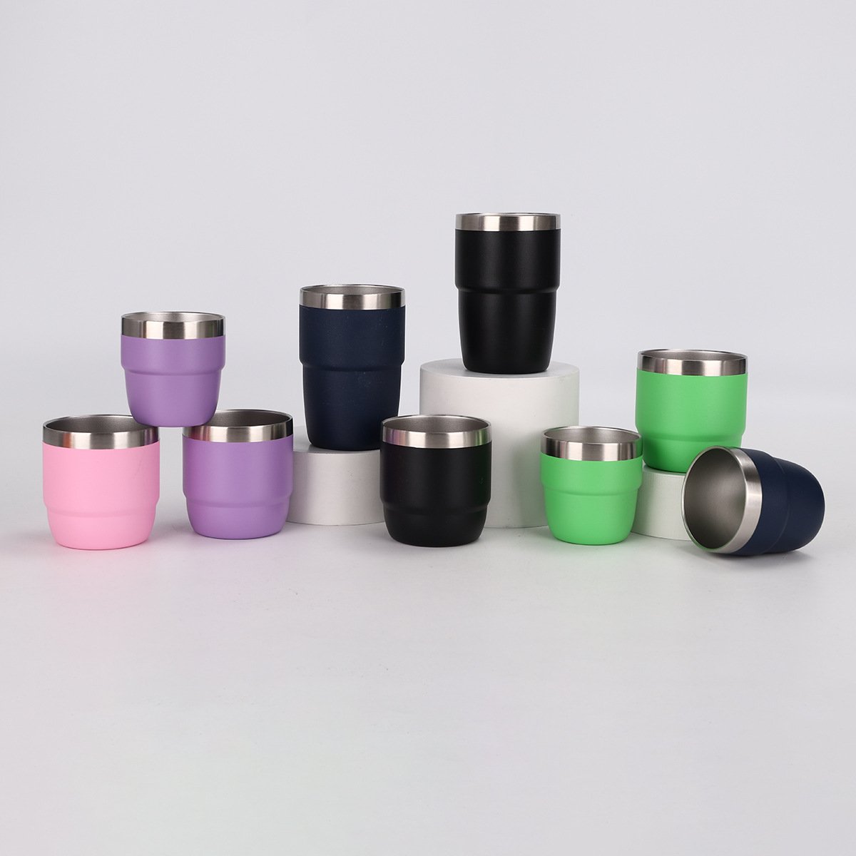 Mini tumblers 4oz 6oz 8oz cup Stainless Steel Wine Shot Tumblers insulated bottle water drink cup coffee mug