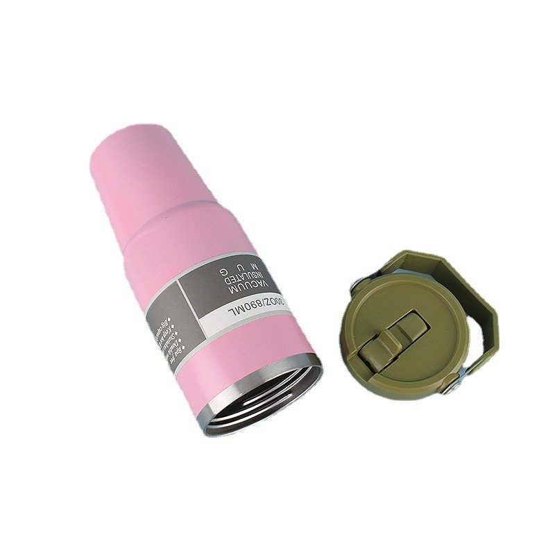 30oz Portable Car Cup 304 Stainless Steel Vacuum Thermos Mug to Keep Cold Beverages Icy Fresh Thermal Cup