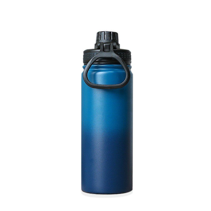 High Quality 18oz 22oz 32oz AluminumPromotional Vacuum Flasks With Straw Insulated Stainless-Steel Sport Water Bottle