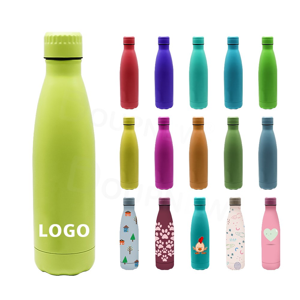Wholesale Cheap Stainless Steel Flask Bottle Single Wall Thermos Cola Shaped Water Bottle With Custom Logo