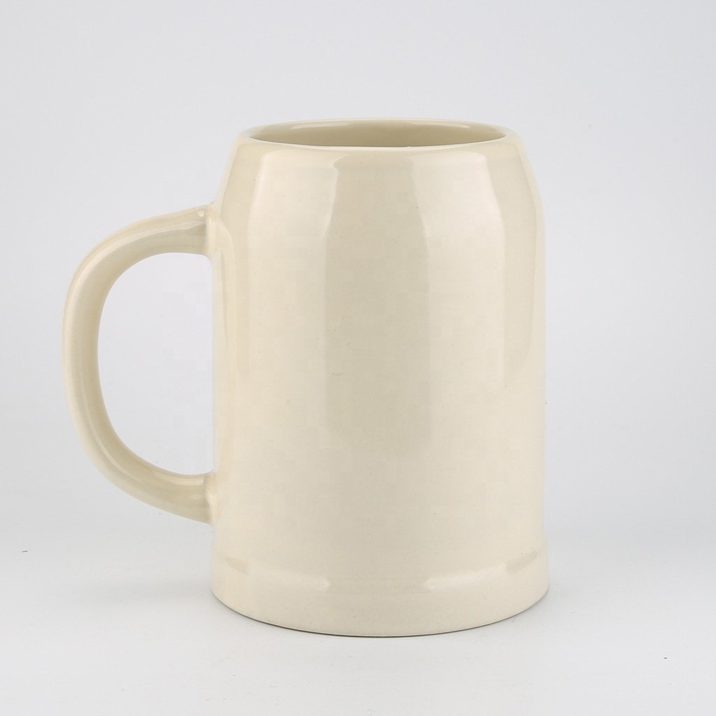 Promotional Stoneware 16oz Ceramic Mugs Beer Stein 600ml Ceramic Beer Mug For Home Or Bar Use
