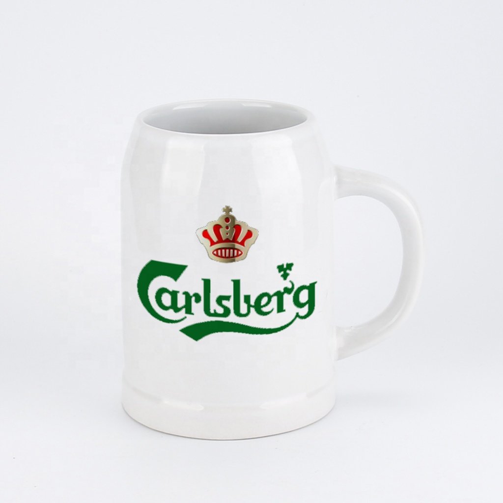 Promotional Stoneware 16oz Ceramic Mugs Beer Stein 600ml Ceramic Beer Mug For Home Or Bar Use