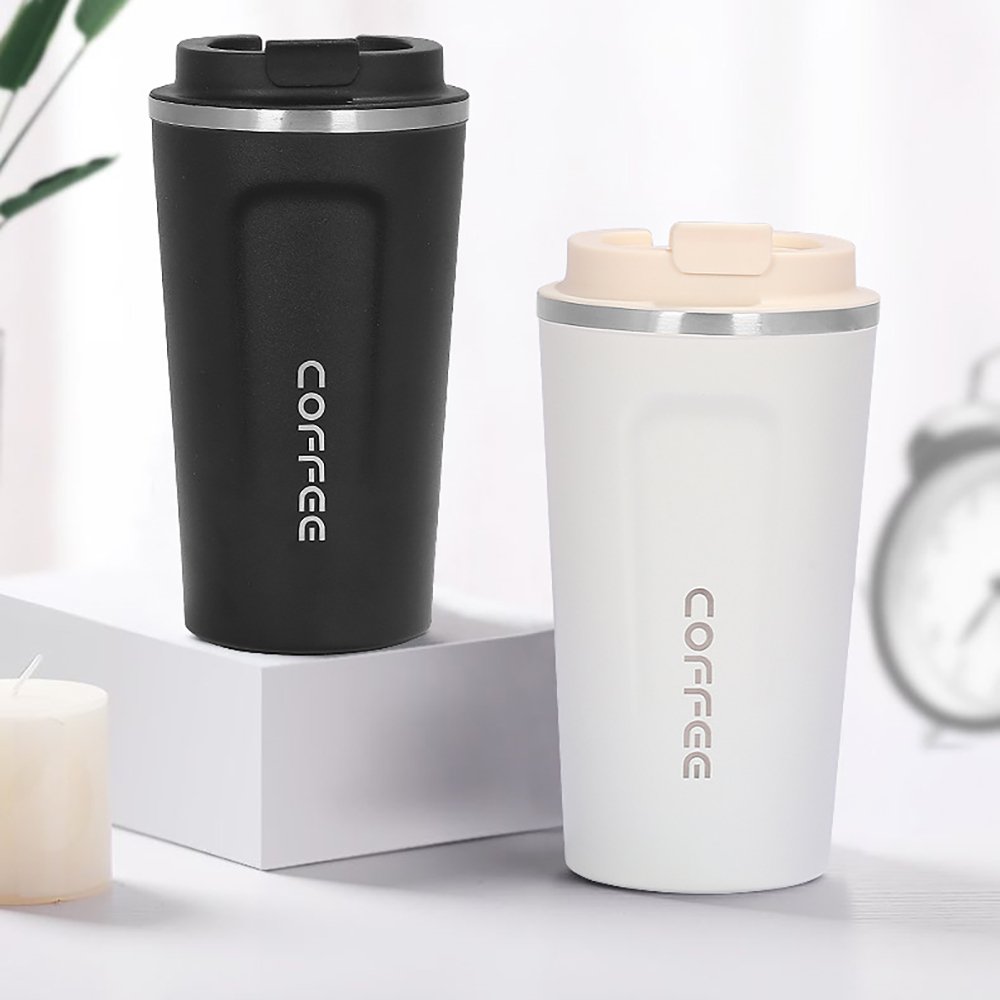 Fuboom 380ml/510ml Custom Printed Logo Travel Mug Double Wall Stainless Steel Tea Cup Coffee Mug