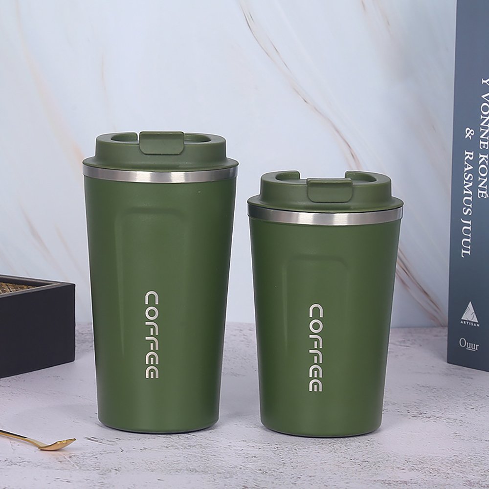 Fuboom 380ml/510ml Custom Printed Logo Travel Mug Double Wall Stainless Steel Tea Cup Coffee Mug