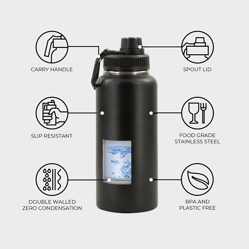 YEWAY ODM Design 18/8 Bpa free 32oz hot and cold custom logo bottle double wall vacuum insulated stainless steel water bottle