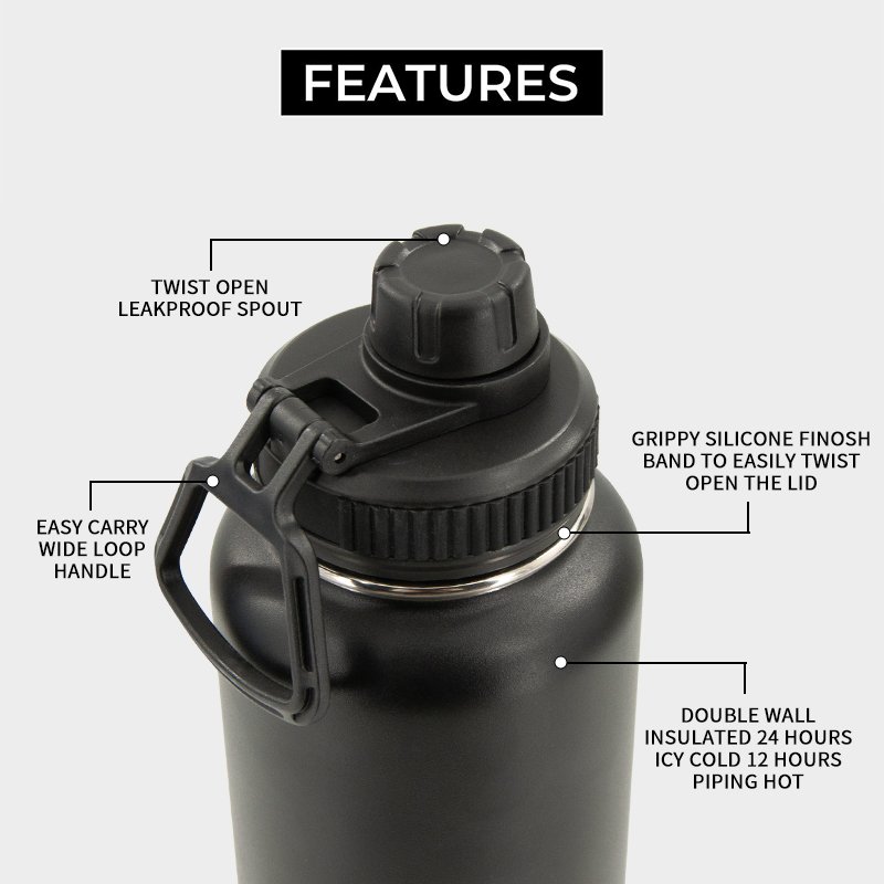 YEWAY ODM Design 18/8 Bpa free 32oz hot and cold custom logo bottle double wall vacuum insulated stainless steel water bottle