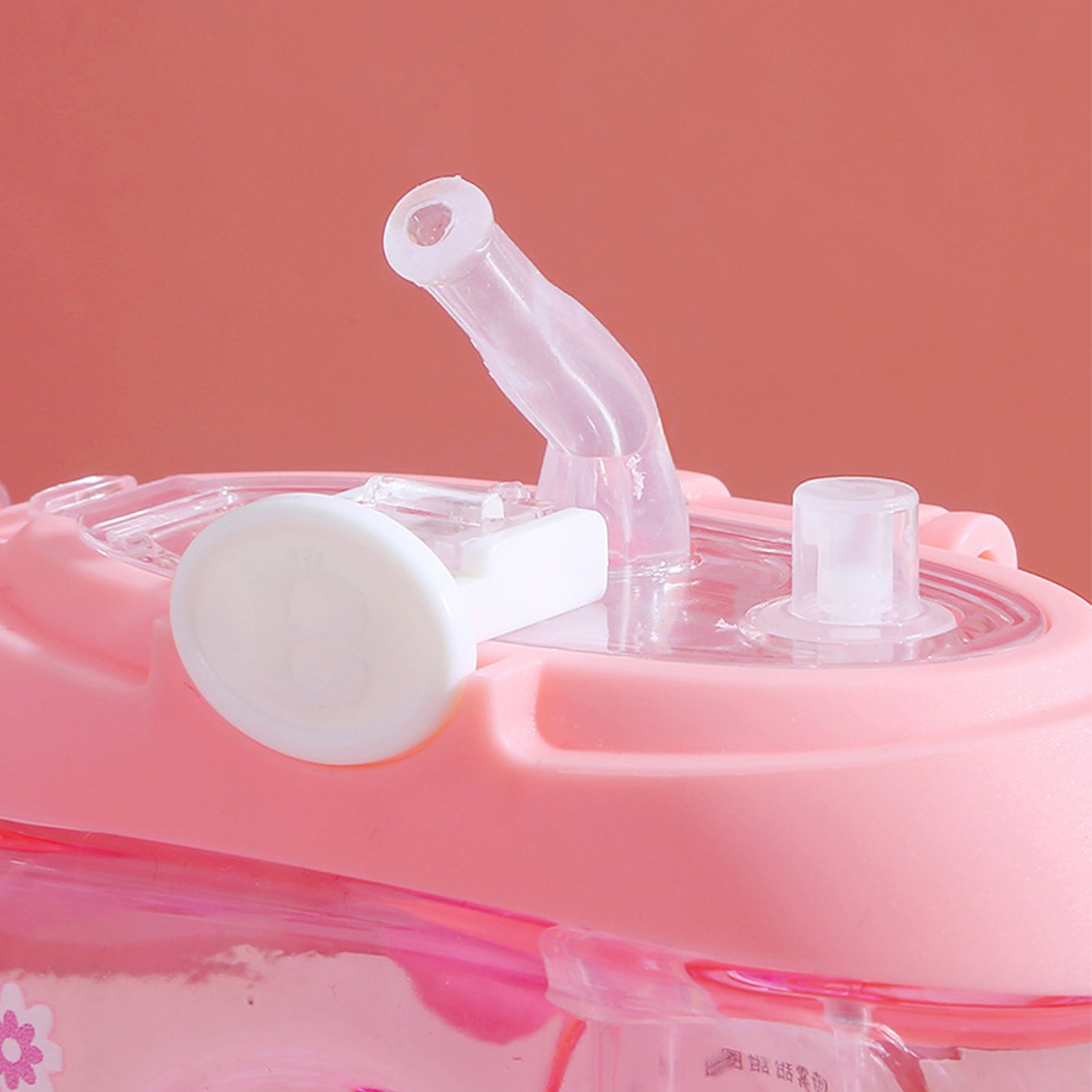Kids spray gun cup Straw water nottle Leak-proof BPA Free Silicone Creative Plastic Drink Water Bottles donut cup bottle