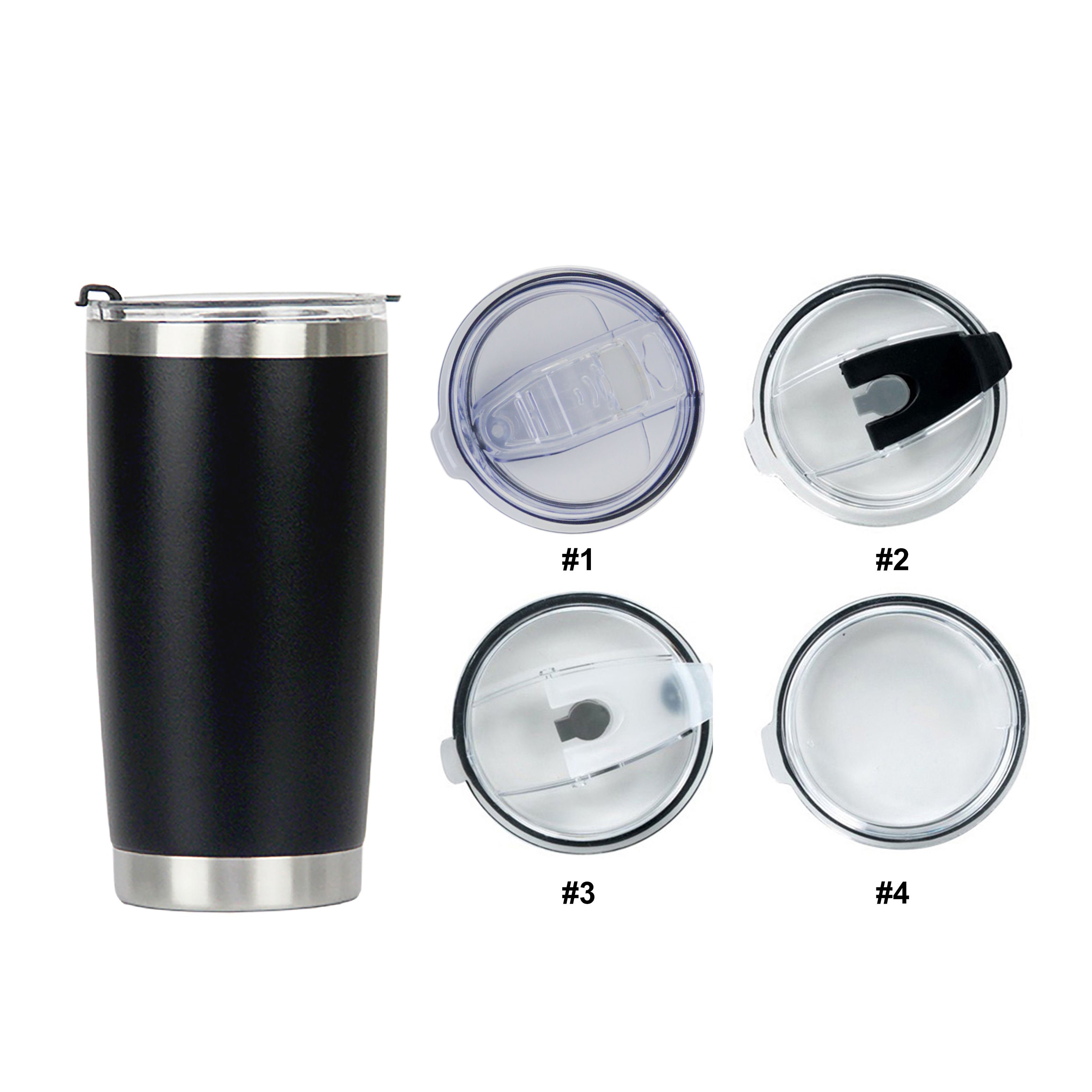 Popular 20oz Powder Coated Car Tumbler With Lid Double Wall Travel Coffee Mug Stainless Steel Vacuum Tumbler With Straw