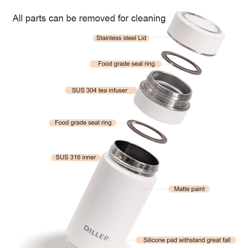 Wholesale New Business Thermo Bottle Insulated Stainless Steel Thermo Vacuum Flask Bottle With Tea Infuser