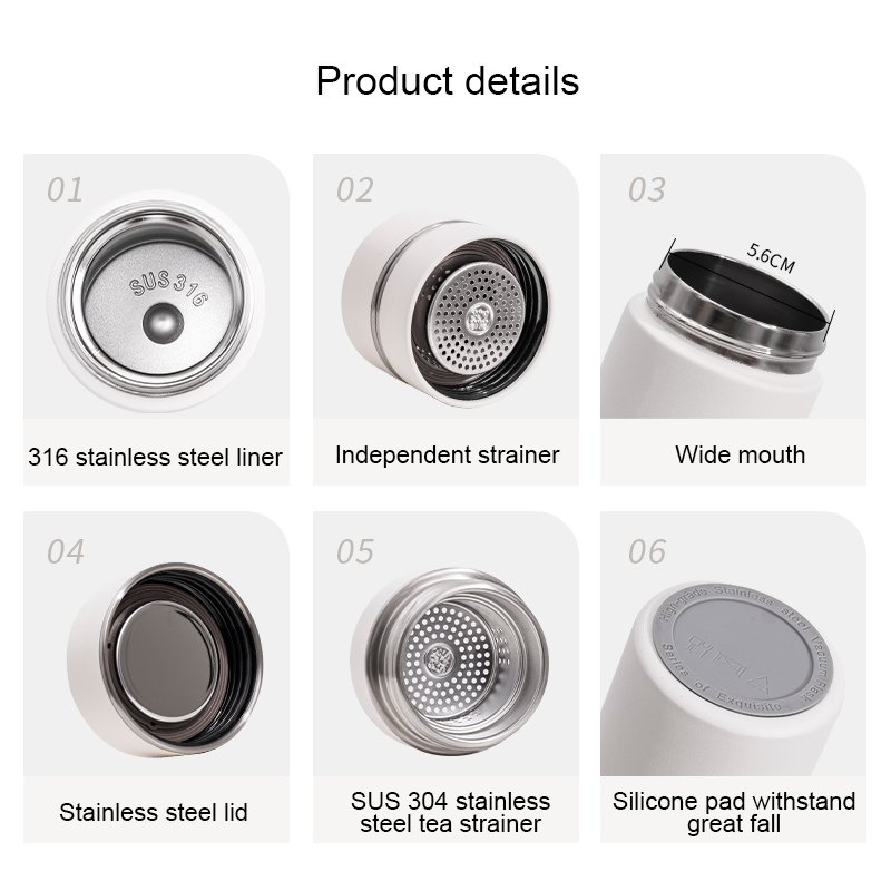 Wholesale New Business Thermo Bottle Insulated Stainless Steel Thermo Vacuum Flask Bottle With Tea Infuser