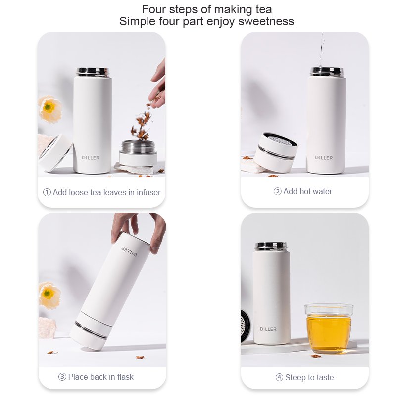 Wholesale New Business Thermo Bottle Insulated Stainless Steel Thermo Vacuum Flask Bottle With Tea Infuser