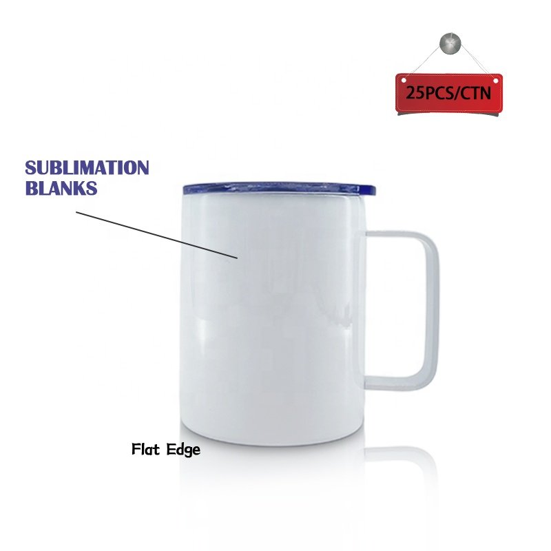 USWarehouse Sublimation blanks coffee Mugs 12oz Stainless Steel Double Wall sublimation mug with handle