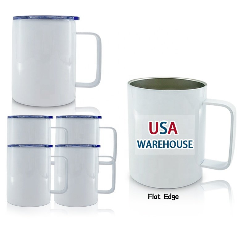USWarehouse Sublimation blanks coffee Mugs 12oz Stainless Steel Double Wall sublimation mug with handle