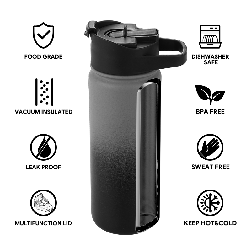 double wall vacuum flask insulated stainless steel sport water bottle drinking tumbler