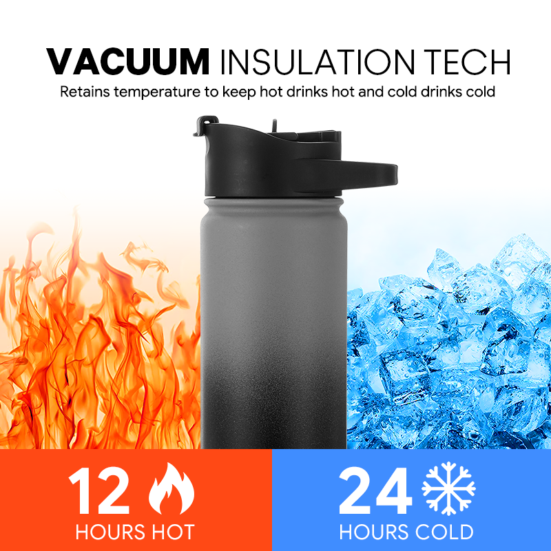 double wall vacuum flask insulated stainless steel sport water bottle drinking tumbler